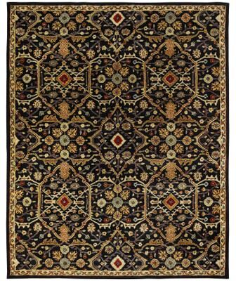 KALATY Empire Onyx Black Wool Hand-tufted Area Rug