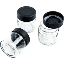 Silwy Feinkost-Magnetgläser BLACK & CLASSY 125 ml