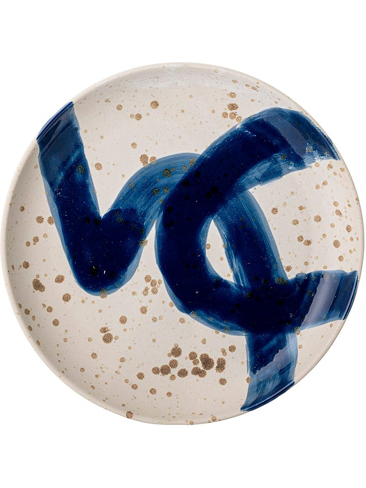 Bloomingville Wanddekoration "Ozcar" in Weiß/ Blau - Ø 30 cm - onesize
