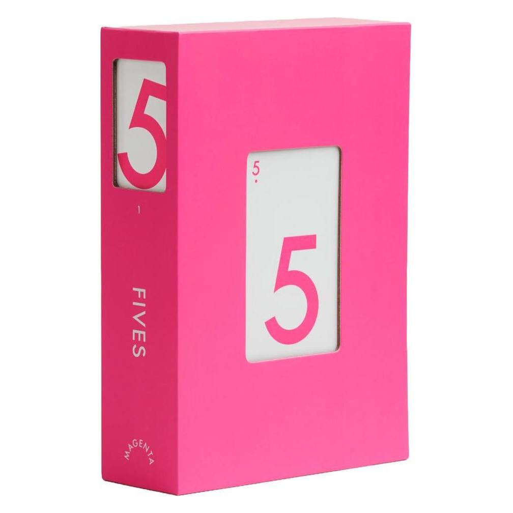 CMYK Fives-Kartenspiel - Magenta - Kartonpapier - Eine moderne Variante von "Herzen" und "Pik" (850056808026-850056808026)