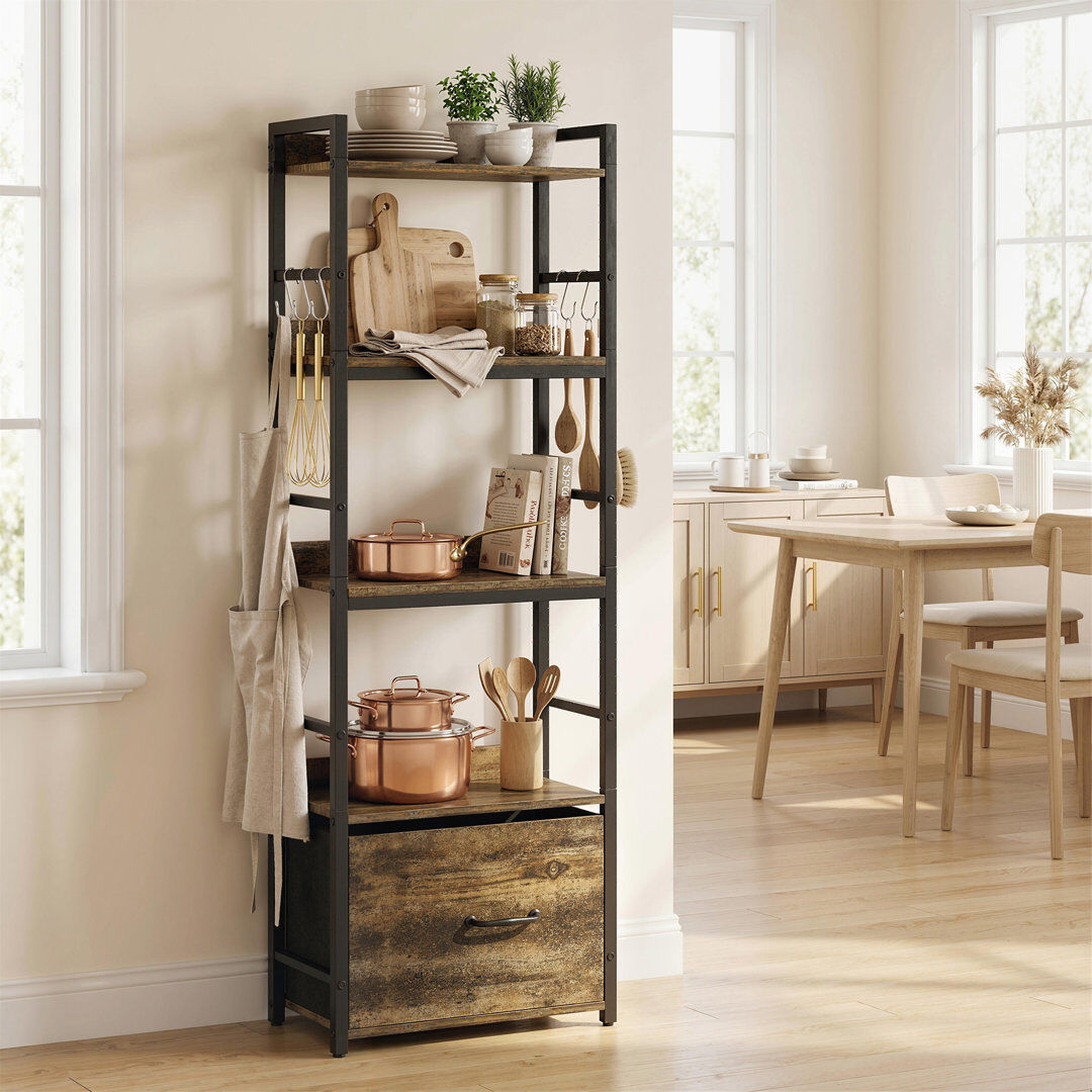 17 Stories 136.5 cm H x 39 cm W Standard Bookcase Brown 136.5cm H X 39cm W X 26cm D