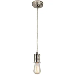 Pendellampe Deckenleuchte Hängelampe Messing Nickel D 10 cm Esszimmerlampe