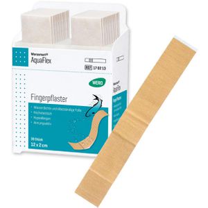 Wero Pflaster AquaFlex Fingerpflaster, 30 Strips, wasserdicht, sensitiv, elastisch, 12 x 2cm