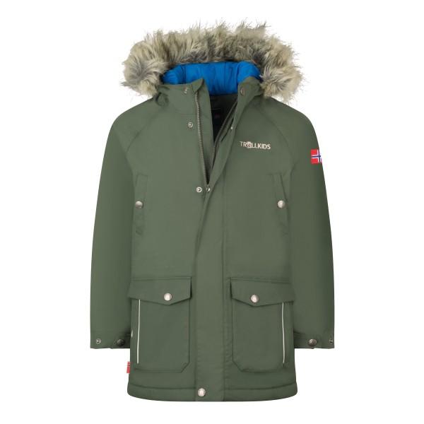 Trollkids - Kid's Nordkapp Jacket - Parka Gr 98 oliv