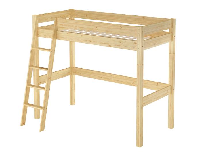 Hochbett 90 x 200 cm Kinderbett Stockbett Hochbett Kiefer Massiv