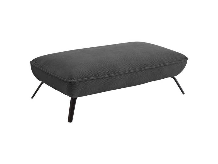 Moderano Hocker, Anthrazit, Metall, rechteckig, 142x43x80 cm, Fußauswahl, Stoffauswahl, Wohnzimmer, Hocker, Sitzhocker