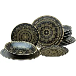 CreaTable, Geschirrset, Mandala (12 Stk.)