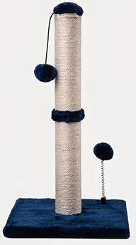 Inspire Essentials TallGuard Sisal Cat Scratching Post For Indoor Cats navy Blue m