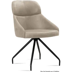 ESSZIMMERSTUHL (6er-Set) Dionne 52x82x63 Schwarz/Natur