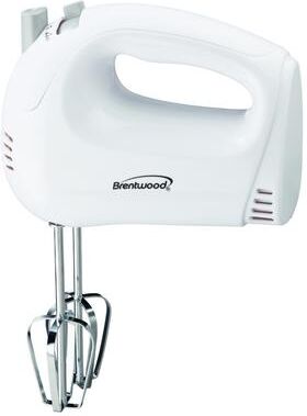 Brentwood HM-45 White 5-Speed Hand Mixer