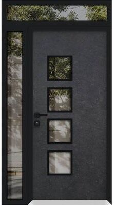 VDomDoors Cynex 6106 Dark Stone Steel Exterior Door