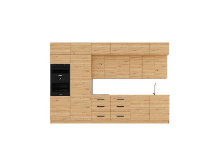 ROYAL24_MARKT Küchenzeile K72-G360 L - Langlebige Materialien für hohe Belastbarkeit, (Komplett Set), Top Stoffe - Exklusiv - Hochwertig.