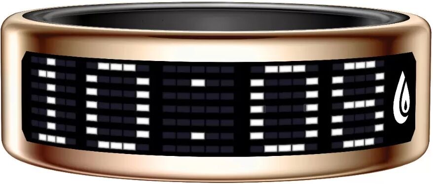 INF Smart Ring mit Display und Ladeetui - Fitness & Gesundheit verfolgen Gold 10