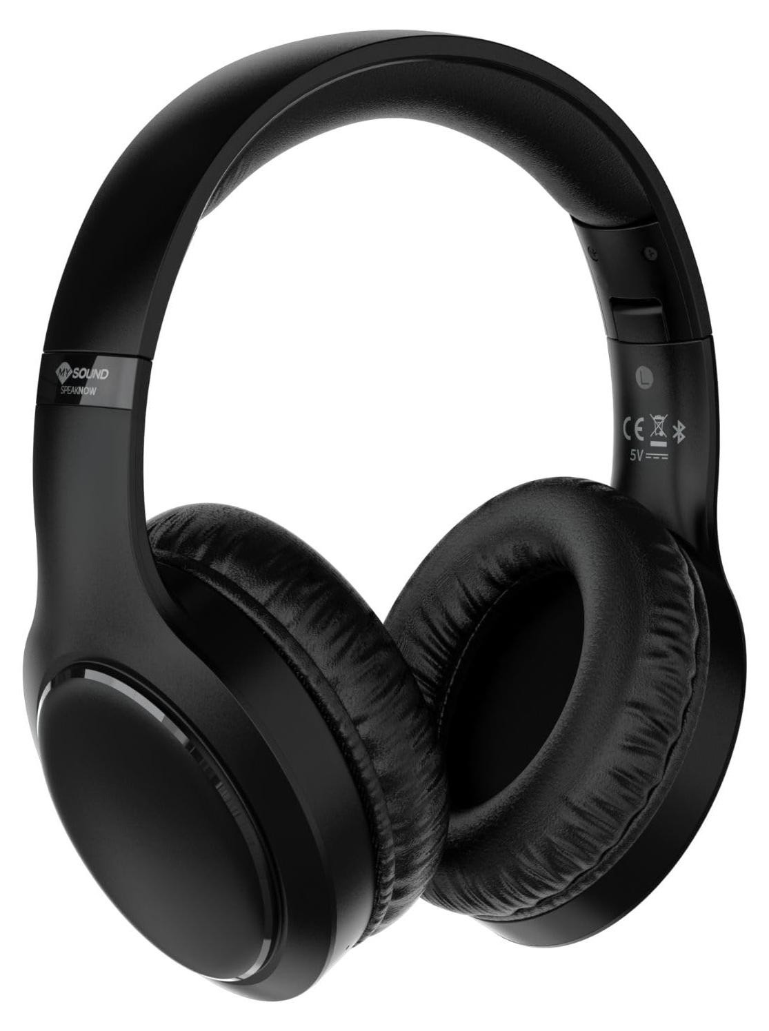 Meliconi Speak Now draadloze hoofdtelefoon met microfoon, zwart