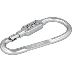 Basi 0006-0104-2600 BASI - Karabinerhaken - Aluminium eloxiert - 3-stellige Zahlenkombination - silber - 0006-0104-2600 (Ø x L) 6 mm x 95 mm