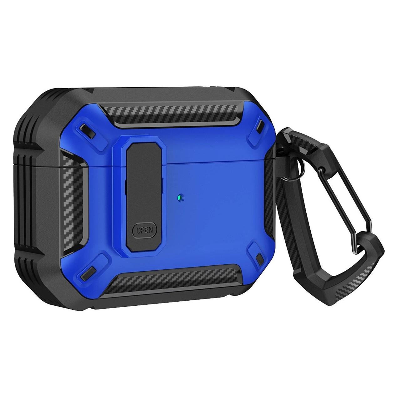 Hurtel Airpods 4 Armor Case with Carabiner - Blue (Kopfhörer Hülle) (53030918)