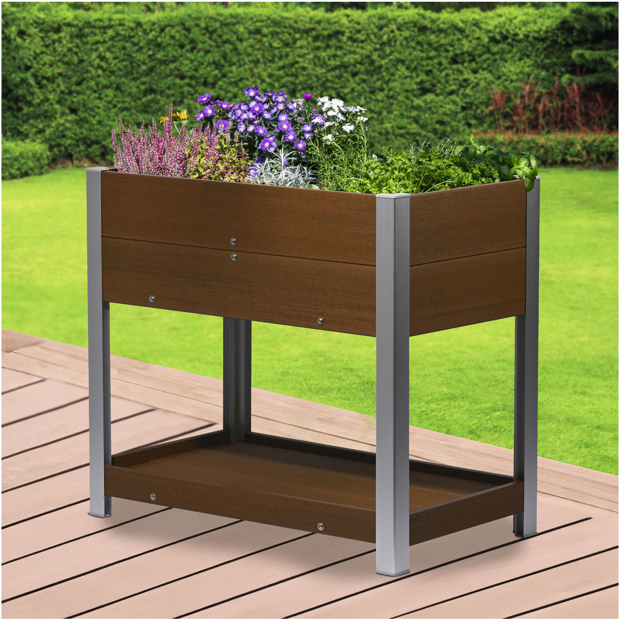 DOBAR WPC Hochbeet »Square«, 91 x 50 x 81 cm, braun