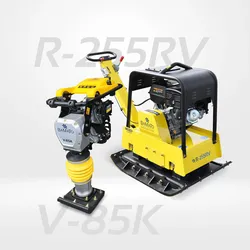 BAMATO Verdichtungs-Set: Rüttelplatte R-255RV (38kN) & Vibrationsstampfer V-85K