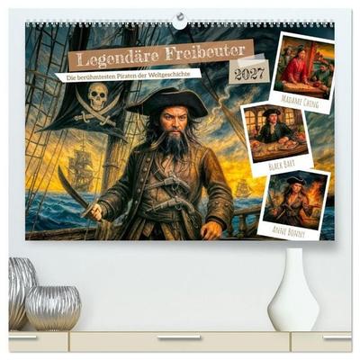 Legendäre Freibeuter - Die berühmtesten Piraten der Weltgeschichte (hochwertiger Premium Wandkalender 2027 DIN A2 quer), Kunstdruck in Hochglanz