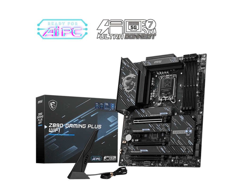 MSI Z890 GAMING PLUS WIFI ATX Mainboard Sockel 1851 TB4/HDMI/DP 7E34-002R