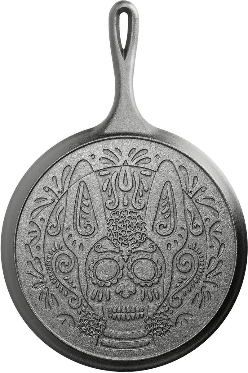 Gietijzeren Bakplaat Suikerschedel Hond - Day of the Dead Decoratie