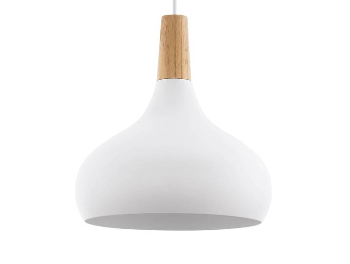 Suspension Sabinar II Ø 28cm Blanc/Blanc Acier verni E27