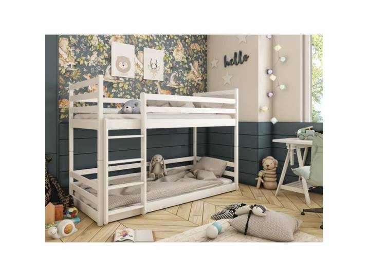 Lit Superposé MONA 90x200 Blanc - blanc