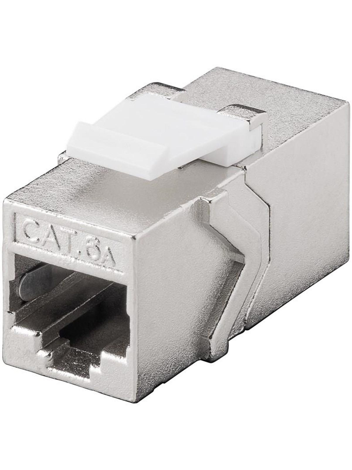 Pro Keystone module RJ45 coupler CAT 6A STP - Silber