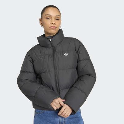 Outdoorjacke ADIDAS ORIGINALS "GEFÜTTERT, KURZER SCHNITT", Damen, Gr. L, schwarz, Obermaterial: 100% Polyester, Jacken Outdoorjacke