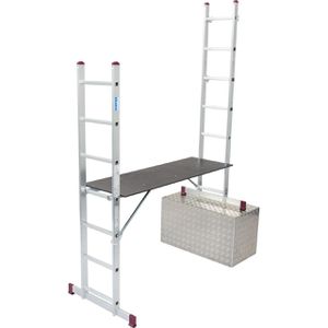 Krause Gerüst CORDA, 082107, Arbeitshöhe 3m, Leitergerüst mit Treppenfunktion