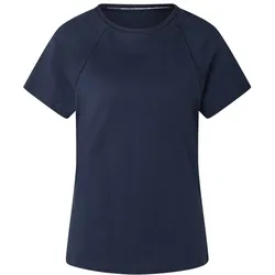 Tchibo - Shirt mit Crochet-Details - Damen - Gr. L - dunkelblau