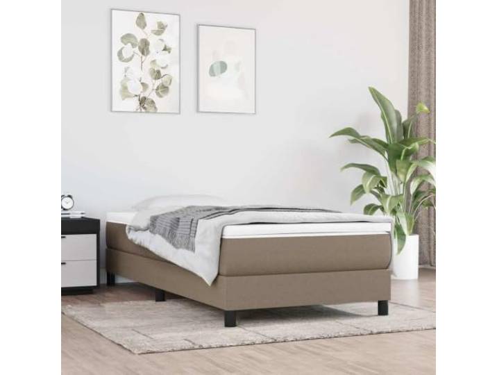 KTHLBRH Taschenfederkernmatratze Mittel Taupe 90x200x20 cm Stoff Atmungsaktiver Stoff, Taschenfedern, Schaumstoff, mittelharte Stabilität, Rücken- und Bauchschläfer