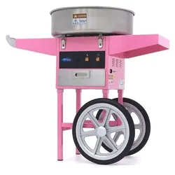 Maxima Zuckerwattemaschine - Ø 52 cm - Rosa - mit Wagen