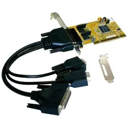 Exsys EX-43370, 2xSeriell, 1x Parallel, Kontrollerkarte