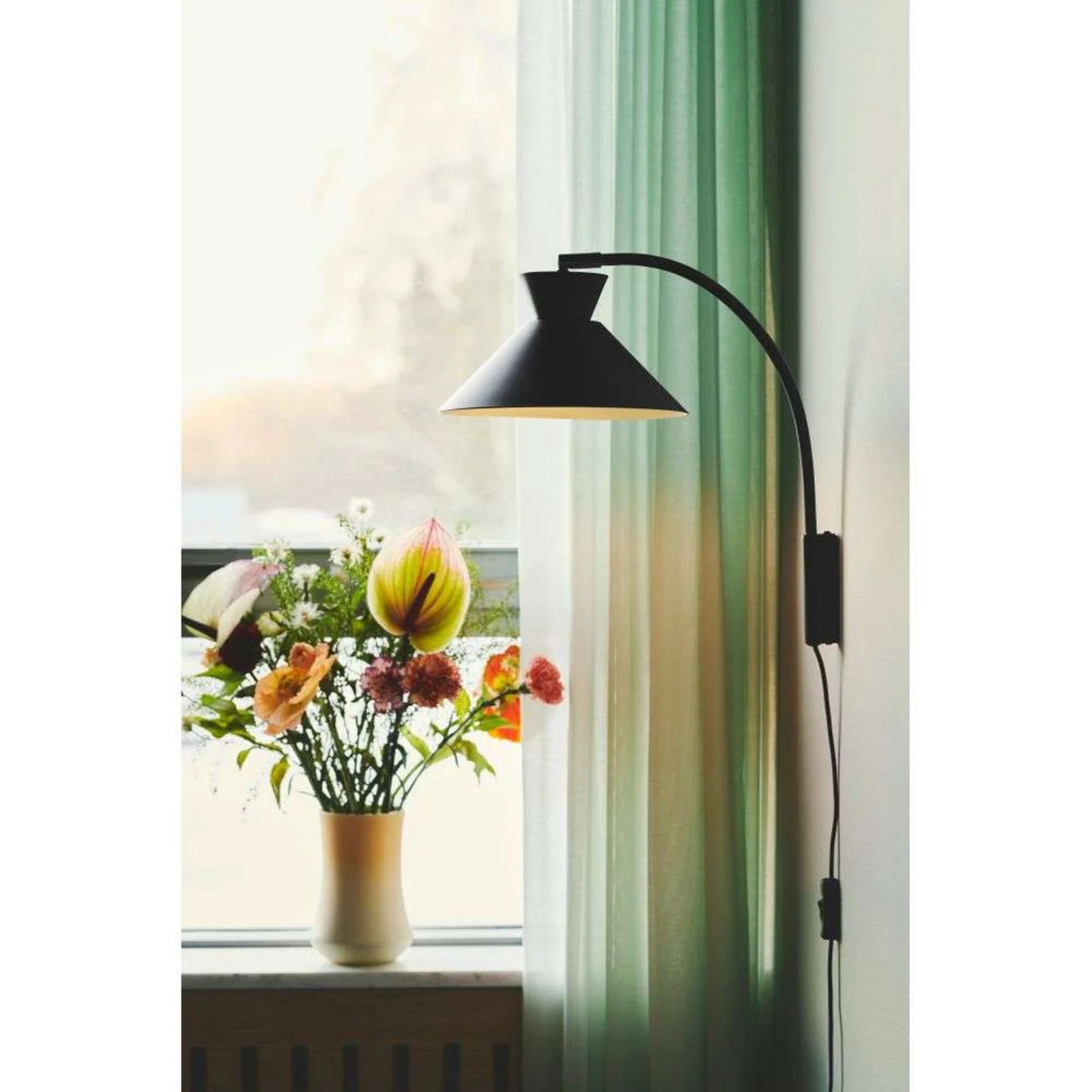 Nordlux Dial Wandlamp Zwart Aluminium E27