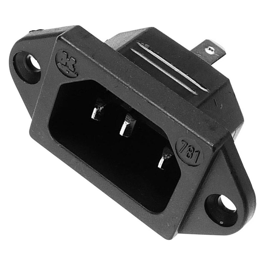 Kaiser 781/SW Kaltgeräte-Steckverbinder Stecker, Einbau vertikal Gesamtpolzahl: (781/SW)