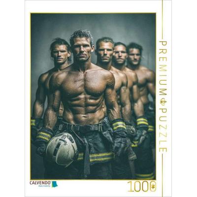 CALVENDO Puzzle Feuer und Leidenschaft - sexy Feuerwehrmänner im Einsatz | 1000 Teile Lege-Größe 64x48cm Foto-Puzzle für glückliche Stunden