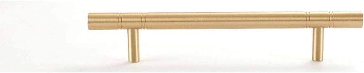 Messing Meubelgrepen T Bar Kastgrepen Geborsteld Goud Massief Koper Gatafstand 96mm