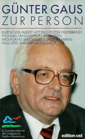 Günter Gaus - Zur Person, Bd.3, Kurt Böwe, Albert Hetterle, Dieter Hildebrandt, Thomas Langhoff, Kurt Maetzig, Wolfgang Mattheuer, Claus Peymann, Willi - Preis vom 02.10.2026 23:42:20 h