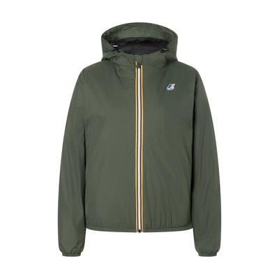 Funktionsjacke K-WAY "K-Way Funktionsjacke LE VRAI 4.0 CLAUDETTE WARM", Damen, Gr. L, grün (grün schwarzish), Obermaterial: 100% Nylon, Füllung: 100% Polyester, Jacken Funktionsjacke