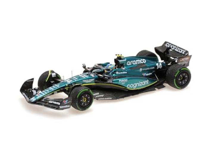 Minichamps 417231414 Aston Martin AMR23 Fernando Alonso 2. Place Dutch GP 2023, schaal 1/43, miniatuurauto