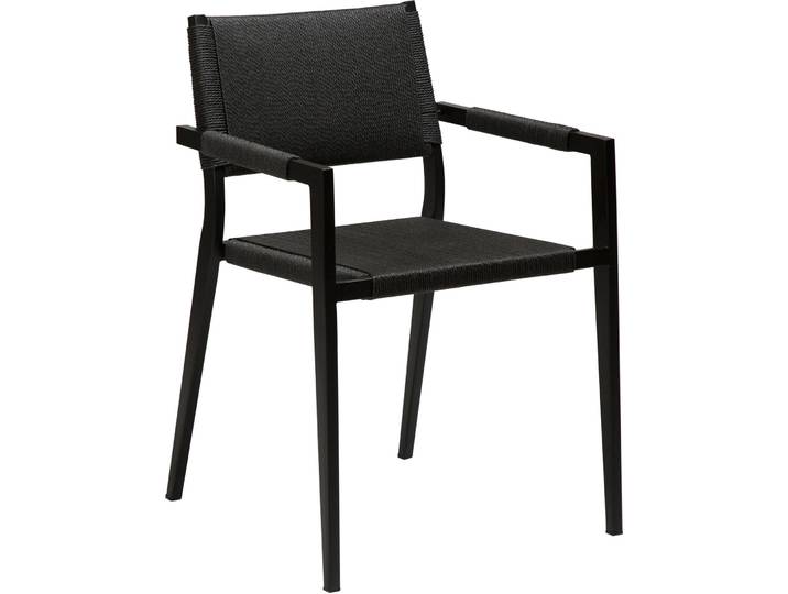 DAN-FORM Armlehnstuhl 2er-Set Loop schwarz Mischgewebe