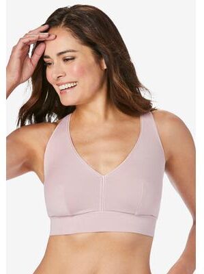 Plus Size Women's The Greta Bralette by Leading Lady in Modern Pale Violet (Size L)