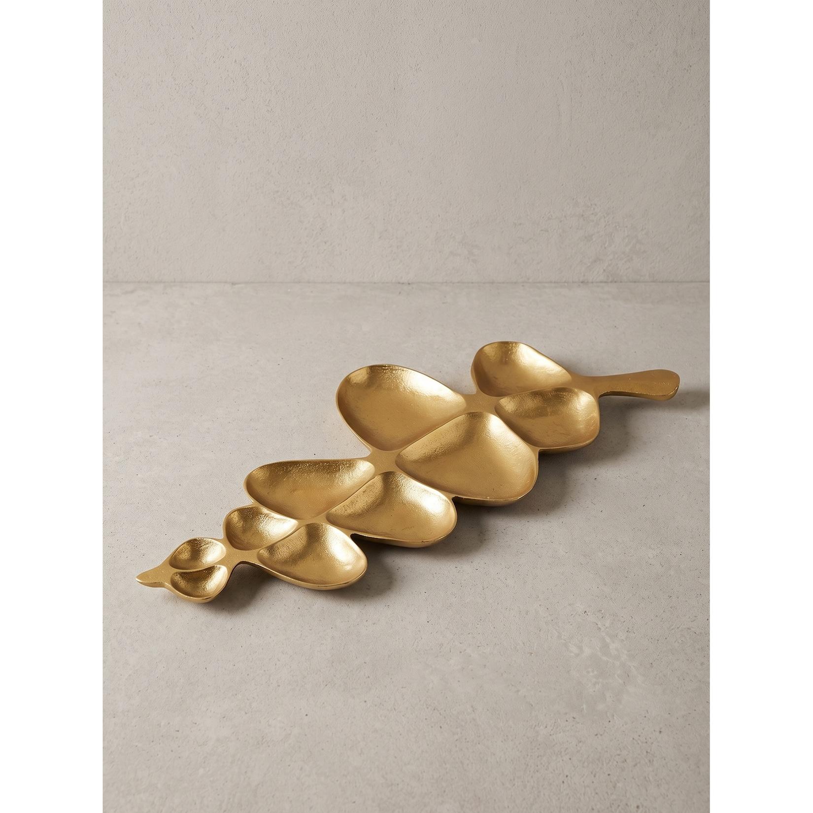 Dekoschale Aluminium Gold 60,5x17,5x3 cm - NUMANA Kadima Design