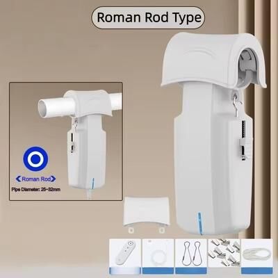 Uplift Essentials Smart Automatic Curtain Robot Opener For Remote Controlled Home Automation rod Type