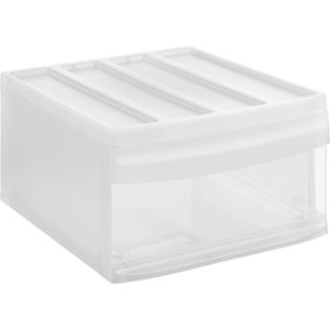 Rotho Schubladenbox 1114200096, Systemix L, A4, 1 Fach, Kunststoff, transparent