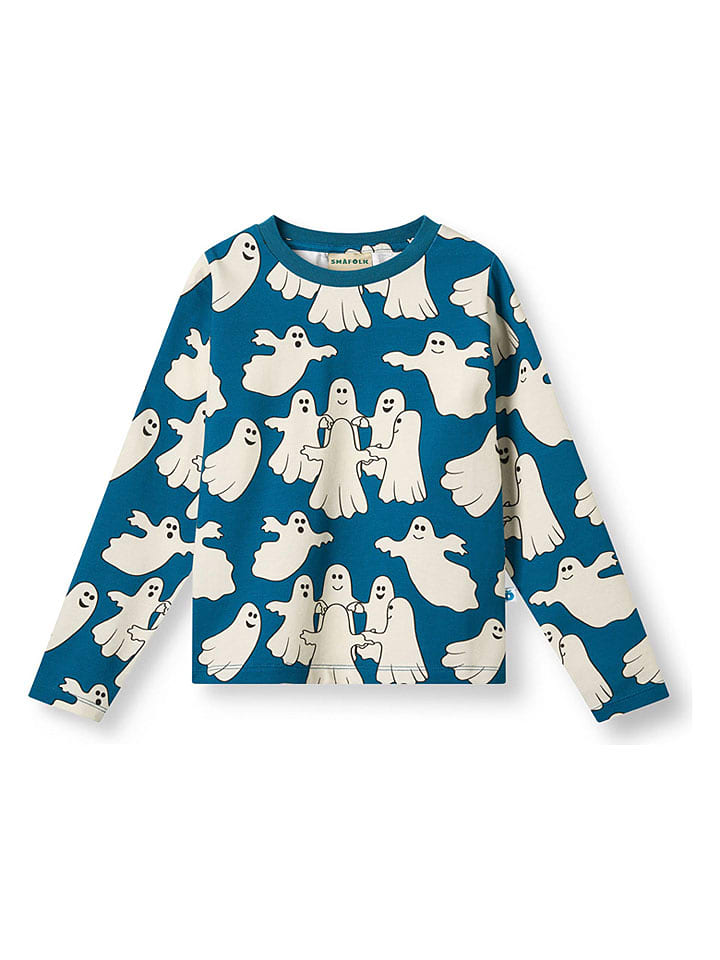 Småfolk Longsleeve "Geistern" in Blau - 110/116