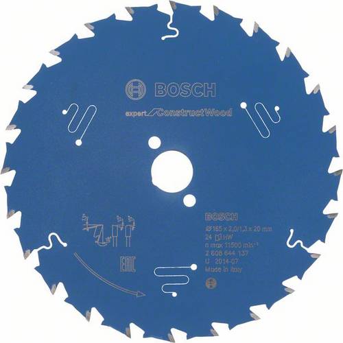 Bosch Accessories Expert for Construct Wood 2608644137 Kreissägeblatt 165 x 20 x 1.3mm Zähneanzahl: 24 1St.