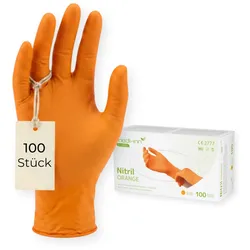 Medi-Inn Nitril Orange Einmalhandschuhe, puderfrei S / 100 Stück