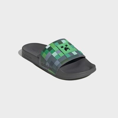 Badesandale ADIDAS SPORTSWEAR "ADILETTE SHOWER MINECRAFT BADESCHLAPPEN", Damen, Gr. 43, grün (grau four, grau four, grau four), Synthetik, Schuhe